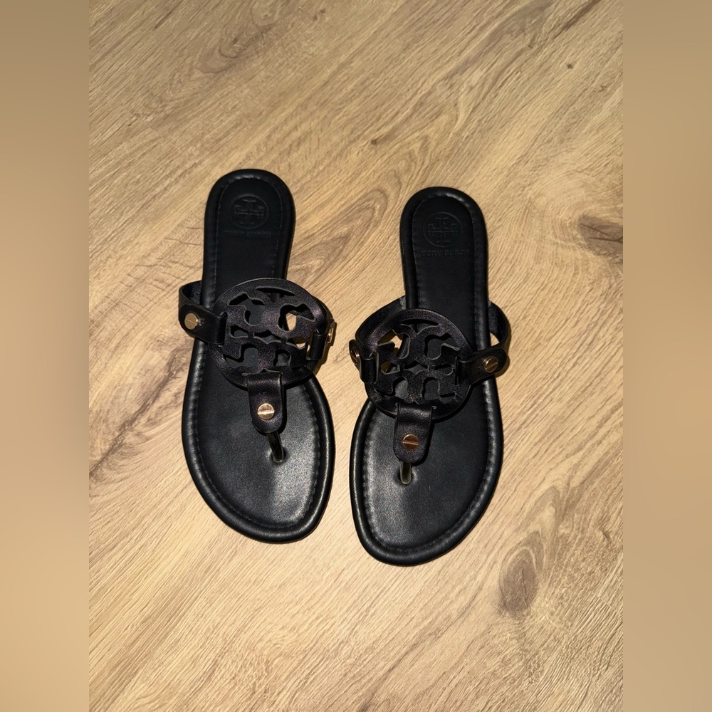 TB Black Sandals